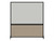 DivideWriteª Portable Whiteboard Partition 6' x 6' Rye Fabric - Black Trim
