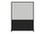 DivideWriteª Portable Whiteboard Partition 5' x 6' Black Fabric - Black Trim