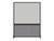 DivideWrite Portable Whiteboard Partition 5' x 6' Cloud Gray Fabric - Black Trim