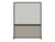 DivideWriteª Portable Whiteboard Partition 5' x 6' Sand Fabric - Black Trim