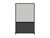 DivideWrite Portable Whiteboard Partition 4' x 6' Charcoal Gray Fabric - Black Trim