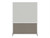 DivideWriteª Portable Whiteboard Partition 5' x 6' Warm Pebble Fabric - White Trim