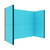EverPanelÂ® 10' x 4'3" x 8' Trade Show Booth Kit - Light Blue SoundSorbª With Black Frame
