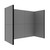 EverPanelÂ® 10' x 4'3" x 8' Trade Show Booth Kit - Dark Gray SoundSorbª With Black Frame
