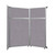 Operable Wall™ Folding Room Divider 7'11" x 8'5-1/4" Cloud Gray Fabric - Black Trim