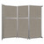 Operable Wall™ Folding Room Divider 11'9" x 10'3/4" Warm Pebble Fabric - Black Trim