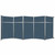 Operable Wall™ Folding Room Divider 19'6" x 8'5-1/4" Caribbean Fabric - Black Trim