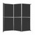 Operable Wall™ Folding Room Divider 11'9" x 12'3" Black Fabric - Black Trim