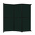 Operable Wall Folding Room Divider 11'9" x 12'3" Forest Green Fabric - Black Trim