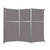 Operable Wall™ Folding Room Divider 11'9" x 10'3/4" Slate Fabric - Black Trim