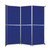 Operable Wall™ Folding Room Divider 11'9" x 12'3" Royal Blue Fabric - White Trim
