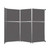 Operable Wall™ Folding Room Divider 11'9" x 10'3/4" Charcoal Gray Fabric - White Trim