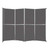 Operable Wall™ Folding Room Divider 15'7" x 12'3" Charcoal Gray Fabric - White Trim