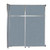 Operable Wall™ Sliding Room Divider 6'10" x 8'5-1/4" Powder Blue Fabric - Black Trim