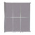 Operable Wallª Sliding Room Divider 9'9" x 12'3" Cloud Gray Fabric - Black Trim