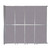 Operable Wall™ Sliding Room Divider 12'8" x 12'3" Cloud Gray Fabric - Black Trim