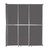 Operable Wall™ Sliding Room Divider 9'9" x 12'3" Charcoal Gray Fabric - White Trim