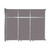 Operable Wall™ Sliding Room Divider 9'9" x 8'5-1/4" Slate Fabric - White Trim