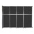 Operable Wall™ Sliding Room Divider 12'8" x 10'3/4" Black Fabric - White Trim