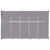 Operable Wall™ Sliding Room Divider 15'7" x 10'3/4" Cloud Gray Fabric - White Trim