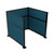 Portable Partition Wall Pre-Configured Hush Panel Electric Cubicle, U Shape 6' x 6' Caribbean Woven Fabric - Black Trim
