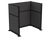 Pre-Configured Hush Panelª Cubicle (U Shape) 6' x 4' Charcoal Gray Fabric - Black Trim