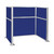 Pre-Configured Hush Panelª Cubicle (U Shape) 6' x 4' Royal Blue Fabric - White Trim
