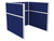 Pre-Configured Hush Panelª Cubicle (U Shape) 6' x 6' Royal Blue Fabric - White Trim