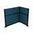 Acoustic Portable Partition Pre-Configured Hush Panel Electric Cubicle, L Shape 6' x 4' Caribbean Woven Fabric - Black Trim