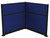 Pre-Configured Hush Panelª Electric Cubicle (L Shape) 6' x 6' Royal Blue Fabric - Black Trim