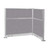Pre-Configured Hush Panel™ Electric Cubicle (L Shape) 6' x 4' Cloud Gray Fabric - Black Trim
