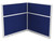 Pre-Configured Hush Panelª Electric Cubicle (L Shape) 6' x 6' Royal Blue Fabric - White Trim