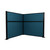 Acoustic Portable Partition Pre-Configured Hush Panel Cubicle, L Shape 6' x 6' Caribbean Woven Fabric - Black Trim
