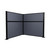 Acoustic Portable Partition Pre-Configured Hush Panel Cubicle, L Shape 6' x 6' Ocean Woven Fabric - Black Trim