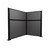 Acoustic Portable Partition Pre-Configured Hush Panel Cubicle, L Shape 6' x 4' Charcoal Gray Woven Fabric - Black Trim