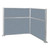 Pre-Configured Hush Panel™ Cubicle (L Shape) 6' x 6' Powder Blue Fabric - Black Trim