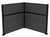 Acoustic Portable Partition Pre-Configured Hush Panel Cubicle, L Shape 6' x 6' Classic Gray Fabric - Black Trim