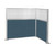 Pre-Configured Hush Panelª Cubicle (L Shape) 6' x 4' W/ Window Caribbean Fabric - White Trim