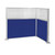 Pre-Configured Hush Panel™ Cubicle (L Shape) 6' x 4' W/ Window Royal Blue Fabric - White Trim