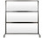 MediPanel Portable Divider 6' x 6' Frosted Window With Wheels - Black Trim