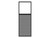 Portable and Acoustic Partition Hush Panelª Configurable Cubicle Partition 2' x 6' W/ Window Charcoal Gray Fabric Clear Window Black Trim