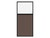 Portable and Acoustic Partition Hush Panelª Configurable Cubicle Partition 3' x 6' W/ Window Mocha Fabric Frosted Window Black Trim