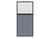Portable and Acoustic Partition Hush Panelª Configurable Cubicle Partition 3' x 6' W/ Window Powder Blue Fabric Clear Fluted Window Black Trim