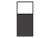 Portable and Acoustic Partition Hush Panelª Configurable Cubicle Partition 3' x 6' W/ Window Charcoal Gray Fabric Clear Window Black Trim
