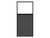 Portable and Acoustic Partition Hush Panelª Configurable Cubicle Partition 3' x 6' W/ Window Cloud Gray Fabric Clear Window Black Trim