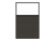 Portable and Acoustic Partition Hush Panelª Configurable Cubicle Partition 4' x 6' W/ Window Mocha Fabric Clear Window Black Trim