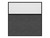 Portable and Acoustic Partition Hush Panelª Configurable Cubicle Partition 6' x 6' W/ Window Cloud Gray Fabric Clear Fluted Window Black Trim