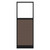 Configurable Acoustic Cubicle Partition Electric Hush Panel‚ 2' x 6' W/Window Mocha Fabric Clear Window Black Trim