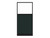 Configurable Acoustic Cubicle Partition Electric Hush Panel‚Äö√ë¬¢ 3' x 6' W/Window Forest Green Fabric Clear Window Black Trim