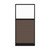 Configurable Acoustic Cubicle Partition Electric Hush Panel‚ 3' x 6' W/Window Mocha Fabric Frosted Window Black Trim
